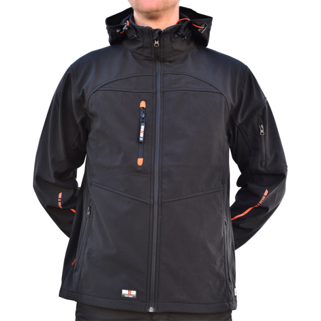 Veste Softshell noir à capuche - HEROCK