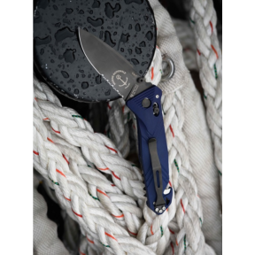 Couteau de poche C.A.C.® (lame dentelée) Marine Nationale - Bleu Marine - TB Outdoor