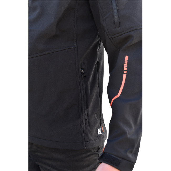 Veste Softshell noir à capuche - HEROCK