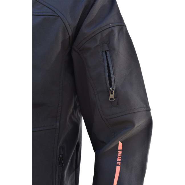 Schwarze Softshell-Jacke mit Kapuze - HEROCK