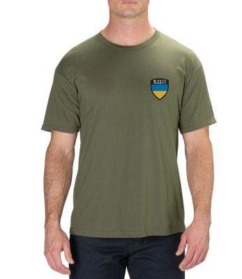 Tee-shirt à manches courtes Ukraine Shield vert militaire - 5.11 Tactical