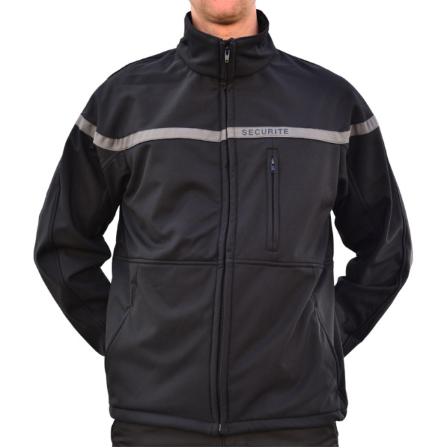 Blouson Softshell Sécurité bande grise - EK