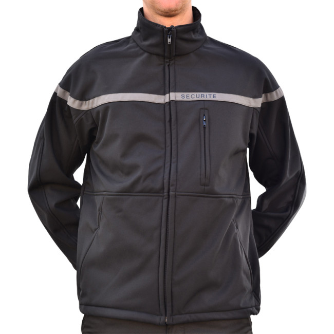 Blouson Softshell Sécurité bande grise - EK