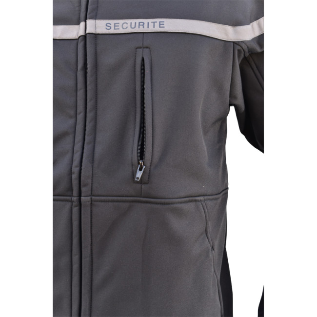 Softshell-Jacke Sicherheit mit grauem Streifen - EK