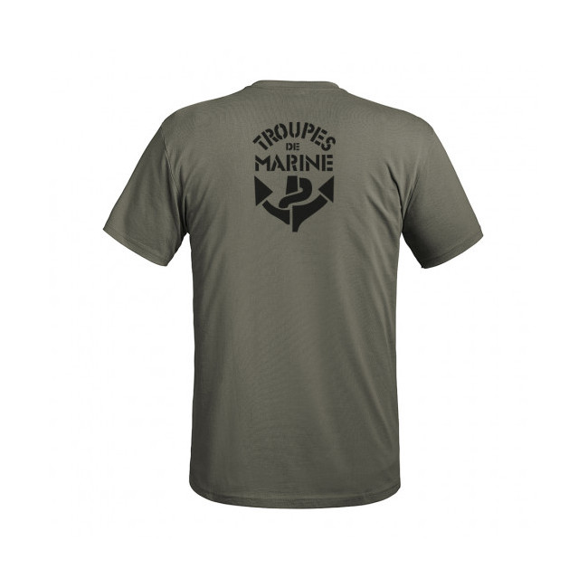 T-shirt Strong Troupes de Marine vert olive - A10 Equipment