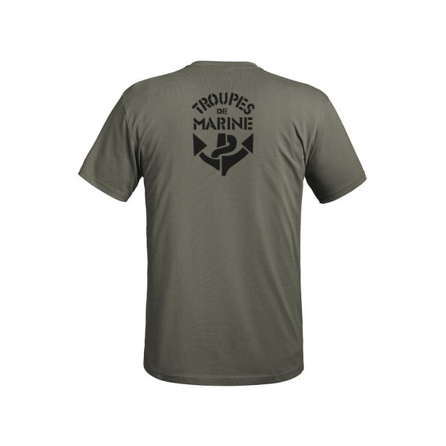 T-shirt Strong Troupes de Marine vert olive - A10 Equipment