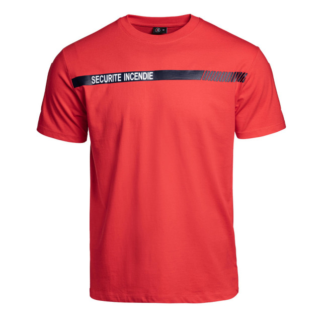 T-shirt Sécu-One bezpieczeństwo pożarowe czerwony - A10 Equipment