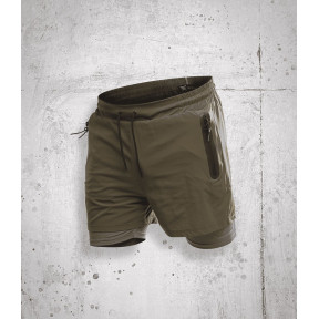 Spodenki sportowe 2 w 1 UNDERCOVER Khaki - GK