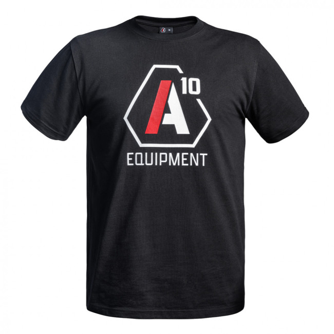 T-shirt Strong A10 noir logos blanc / rouge - A10 Equipment