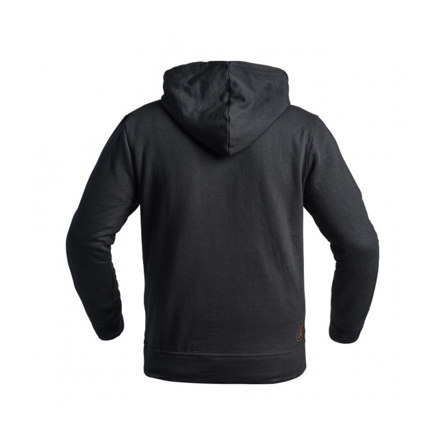 Hoodie A10 noir logos vert olive / rouge - A10 Equipment