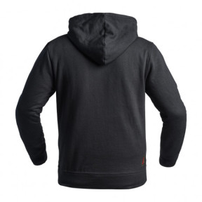Hoodie A10 zwart logo's olijfgroen / rood - A10 Equipment