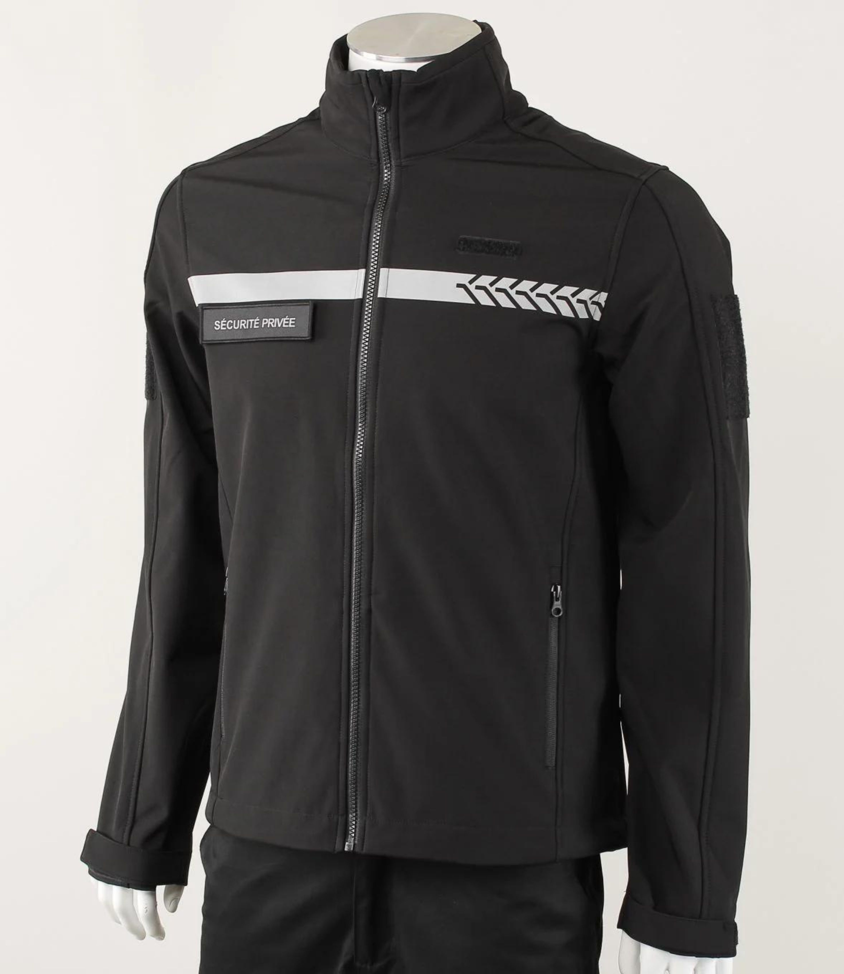 Softshell Segurança Privada com banda HV Preto - Safetek by GK